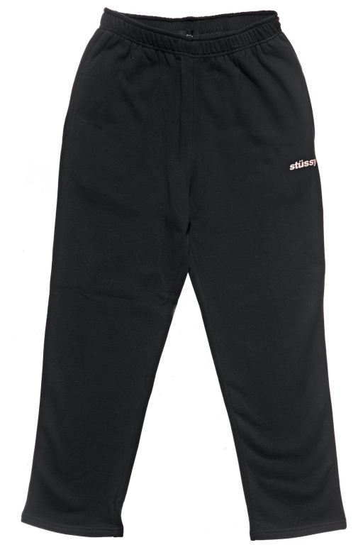 Stussy Womens Italic Crop Sweat Pants Black - HRWMA1309